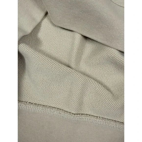 Zara Womens Oversized Pocket Sweatshirt Crewneck Pullover Long‎ Sleeve Beige L - Picture 6 of 8